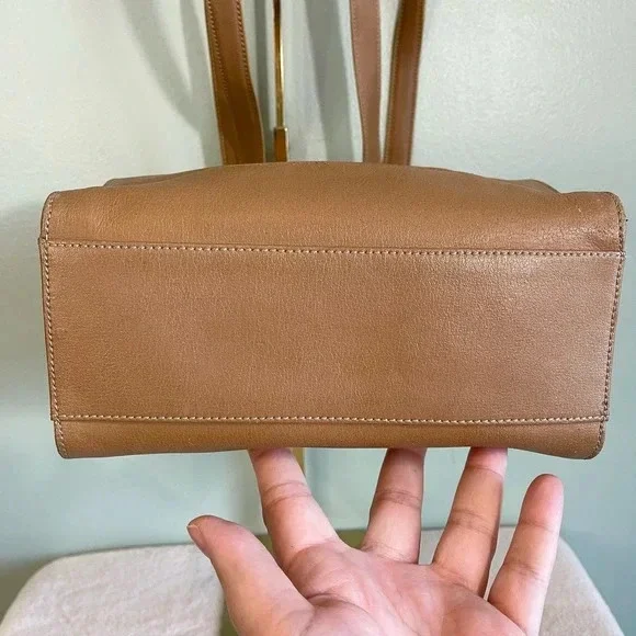 Vintage Luana Women's Brown Crossbody Leather Shoulder Tote Bag Made in Italy - Picture 7 of 16